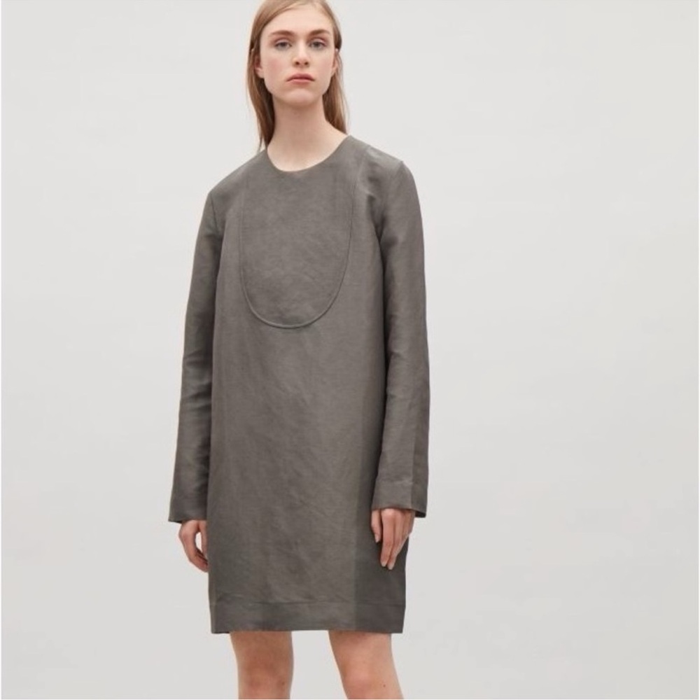 COS Silk & Linen Long Tunic Dress - sz 6